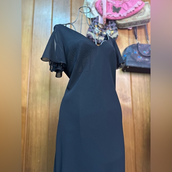 VINTAGE y2k black gown, size 16 - Picture 10 of 12